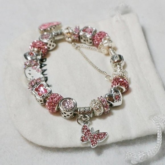 hello kitty heart and butterfly jared Pandora bracelet - Picture 3 of 4